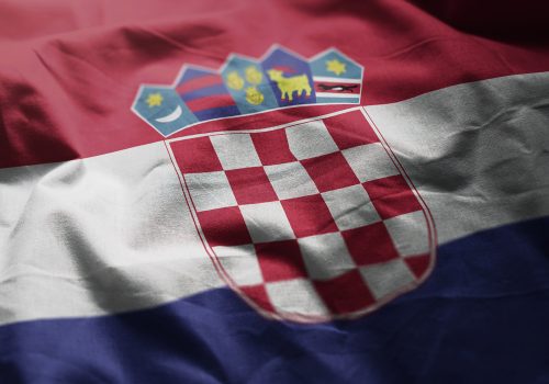 Croatia Flag Rumpled Close Up